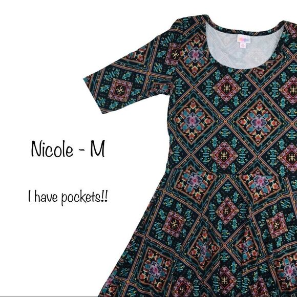 Lularoe Nicole Dress - Size Medium - Picture 4 of 5